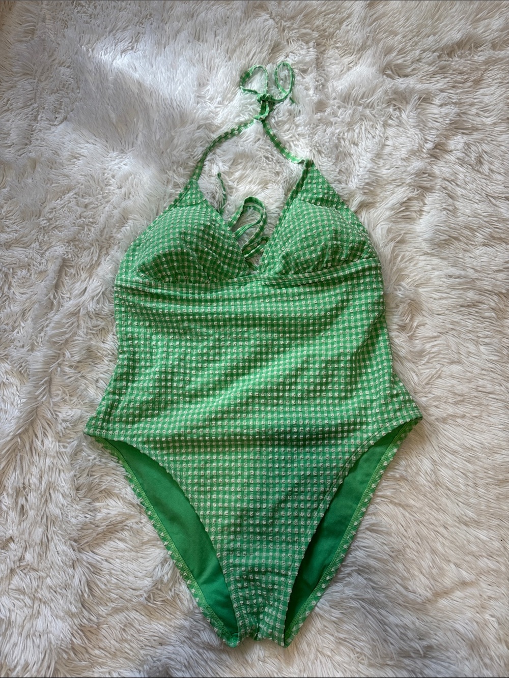 Time And Tru High Leg One Piece Swimsuit Size Large NWT